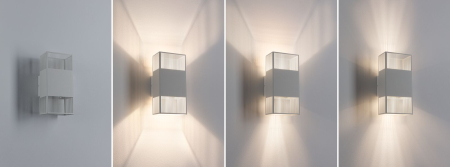 Aplică LED Tharin, IP44, 3000K, 120x104mm, 2x3,7W, alb [5]