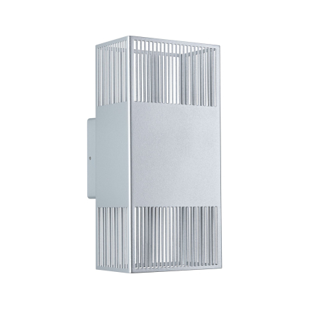Aplică LED Tharin, IP44, 3000K, 120x104mm, 2x3,7W, argintiu [1]