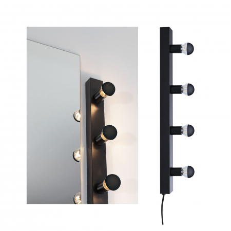 Aplică pentru oglindă Regula II, IP20, E14, 230V, max. 4x40W, negru [1]