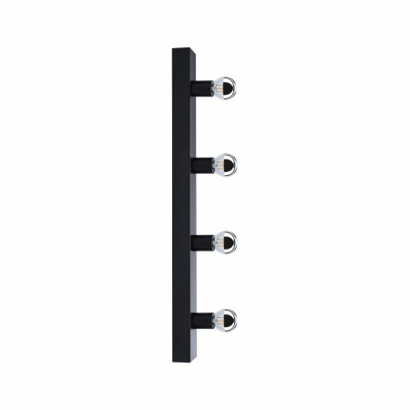 Aplică pentru oglindă Regula II, IP44, E14, 230V, max. 4x40W, negru [8]