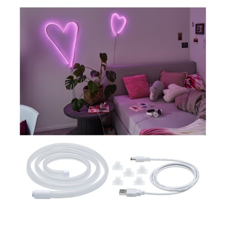 Bandă LED Neon Colorflex USB roz 1m 4,5W 5V [1]