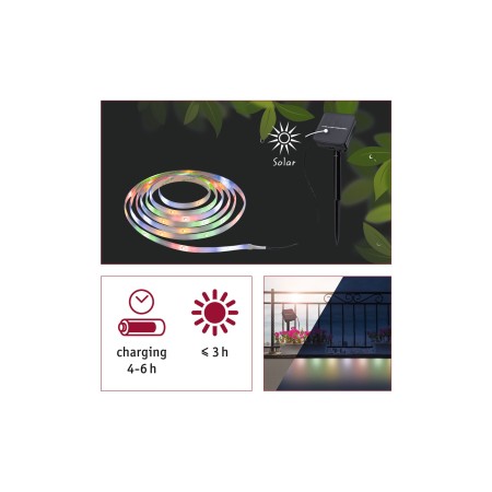 Bandă LED Solară RGB, 3m, IP44 [5]