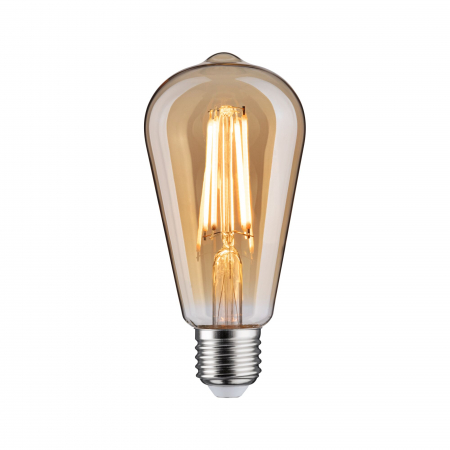 Impachetare simplă - Bec Corn Rustika cu filament LED, 1879, 230V, E27, 470lm, 6W, 1800K, flux luminos variabil în 3 pași, auriu