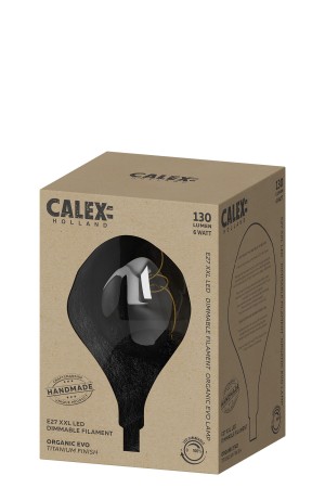 Bec decorativ XXL Organic EVO LED 220-240V 6W 130lm E27 PS165, titan 2100K cu flux luminos variabil [1]