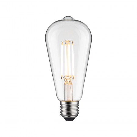 Uzuale - Bec LED Corn Eco-Line, 230V, cu filament, ST64, E27, 806lm, 4,3W, 3000K, flux luminos variabil în 3 pași, clar