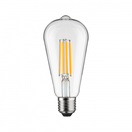 Bec LED Corn Eco-Line, 230V, cu filament, ST64, E27, 806lm, 4,3W, 3000K, flux luminos variabil în 3 pași, clar [1]