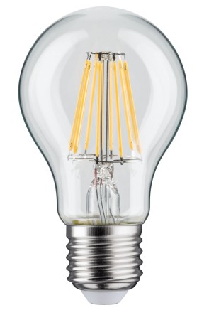 Bec LED cu filament AGL 806lm E27 7,5W clar, cu flux luminos variabil 2700K 230V [1]