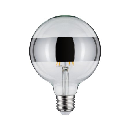 Bec LED G125 cu oglindă inel 640lm E27 2700K 6,5W 230V, argintiu, cu flux luminos variabil [1]