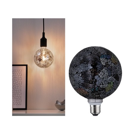 Decorative - Bec LED G125 Miracle Mosaic 470lm negru, cu flux luminos variabil E27 2700K 230V
