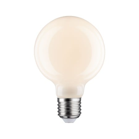 Uzuale - Bec LED G80 cu filament 470lm E27 2700K opal 6W 230V, cu flux luminos variabil