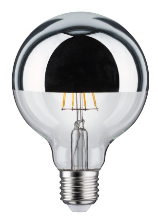 Bec LED G95 cu oglindă 580lm E27 2700K 4,8W 230V argintiu [1]