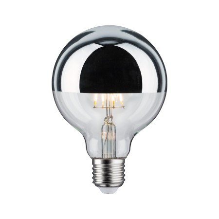 Bec LED G95 cu oglindă 600lm E27 2700K 6,5W 230V, argintiu, cu flux luminos variabil