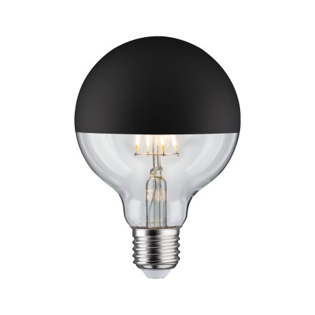 Bec LED G95 cu oglindă 600lm E27 2700K 6,5W 230V negru mat, cu flux luminos variabil