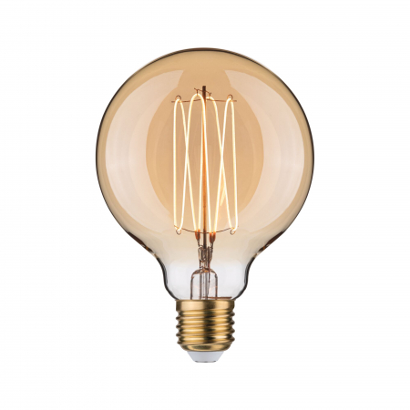 Bec LED Globe Rustic Shine, 230V, cu filament, 300lm, 4,2W, 1800K, flux luminos variabil în 3 pași, auriu [1]