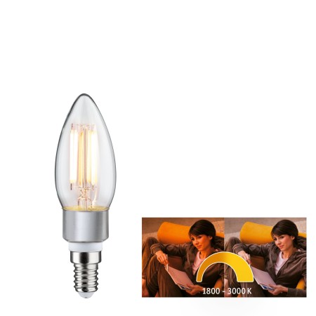Decorative - Bec LED lumânare cu filament 470lm E14 5W dim to warm 1800-3000K 230V