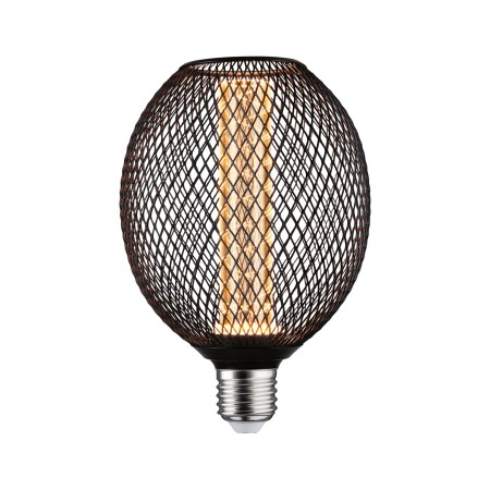 Impachetare simplă - Bec LED Metallic Glow, 230V, E27, Spiral, 200lm, 4,2W, 1800K, negru