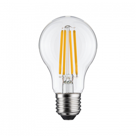 Uzuale - Bec LED pară Eco-Line, 230V, cu filament, E27, 806lm, 4.3W, 3000K, cu flux luminos variabil în 3 pași, clar