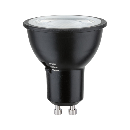 Bec LED reflector, GU10, DIP Switch, 650lm, 6,9W, 2700 - 4000K, negru mat, flux luminos variabil [4]