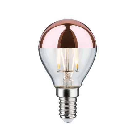 Becuri LED - Bec LED sferic cu oglindă 220lm E14 2700K 2,6W 230V cupru