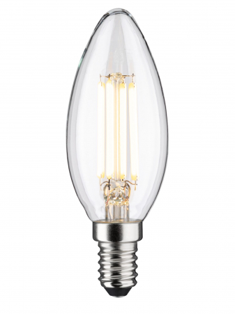 Bec lumânare LED Eco-Line, 230V, cu filament, E14, 840lm, 4W, 3000K, clar [1]