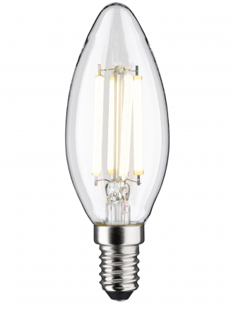 Uzuale - Bec lumânare LED Eco-Line, 230V, cu filament, E14, 840lm, 4W, 4000K, clar
