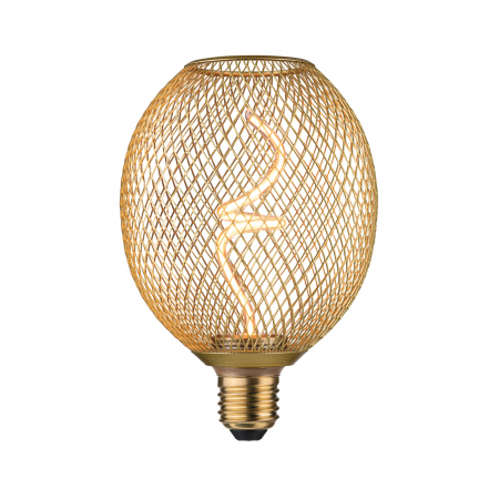 Impachetare simplă - Bec Metallic Glow, 230V, standard LED, 180lm, 4W, 1800K, bronz, cu flux luminos variabil