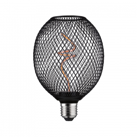 Bec Metallic Glow, 230V, standard LED, 180lm, 4W, 1800K, negru, cu flux luminos variabil [1]