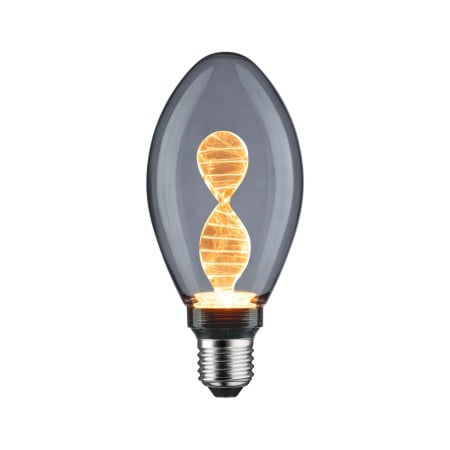 Impachetare simplă - Bec Pară Inner Glow LED Helix, E27, 230V, 90lm, 3,5W, 1800K, sticlă afumată