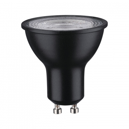Impachetare simplă - Bec reflector LED 230V GU10, 750lm, 8W, 2700K, negru mat, flux luminos variabil