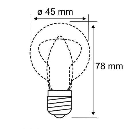 Bec sferic LED Eco-Line, 230V, cu filament, E14, 78 mm, 840lm, 4W, 4000K, clar [4]