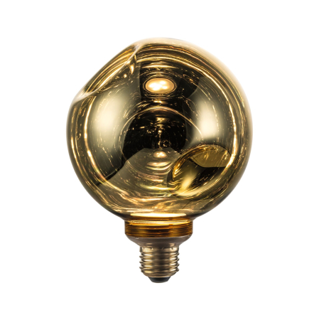 Bec Vintage Edition 230 V Standard LED Globe 125, E27 400lm 4,7W 2700K, auriu, flux luminos variabil în 3 pași [1]