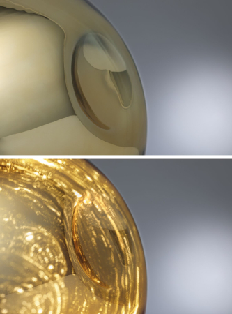 Bec Vintage Edition 230 V Standard LED Globe 200, E27 400lm 4,7W 2700K, auriu, flux luminos variabil în 3 pași [5]