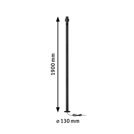 Bolard înalt ModuShine, IP44, 19000mm, formă alungită, antracit [3]