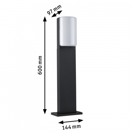 Bolard LED Bonnie, IP44, 600mm, 3000K, 8,5W, 560lm, 230V, antracit, aluminiu [2]