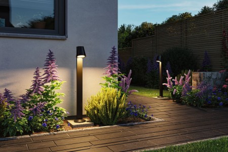 Bolard LED Caissa cu senzor de înaltă frecvență, IP44, 3000K, 9W, 700lm, 230V, 65°, antracit [8]