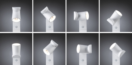Bolard LED Cuff, cu senzor de mișcare, IP44, 3000K, 10W, 700lm, 230V, 70°, alb [4]