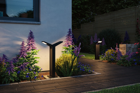 Bolard LED Juntea, IP44, 3000K, 2x12,5W, 2x800lm, 230V, antracit [6]