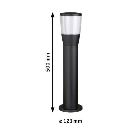 Bolard Bako LED, IP44, 500mm, max. 20W, E14, 230V, antracit, aluminiu [2]