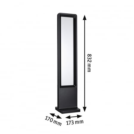 Bolard LED Reana, IP44, 3000K, 2x240lm, 2x4W, 230V, antracit, metal [2]