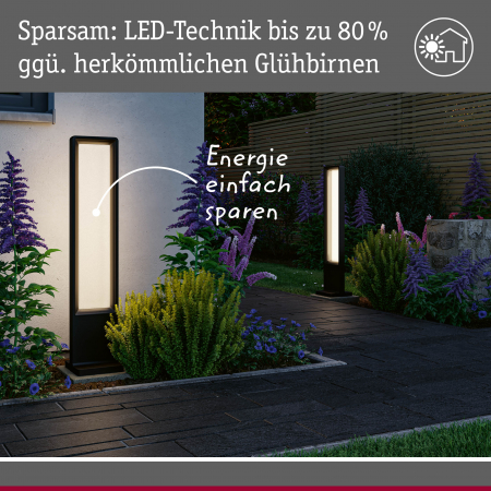 Bolard LED Reana, IP44, 3000K, 2x240lm, 2x4W, 230V, antracit, metal [4]
