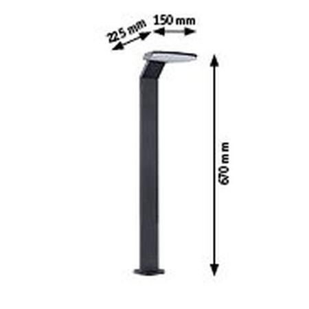 Bolard LED Zenera, IP44, 3000K, 10W, 700lm, 230V, antracit [7]