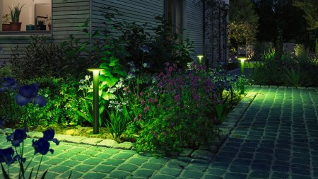Bolard Plate LED, Smart Home Zigbee, IP44, 600mm, RGBW+, 5W, 200lm, 230V, antracit [3]