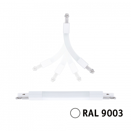 Conector flexibil URail 227x18mm, max. 1000W, alb Signal [3]