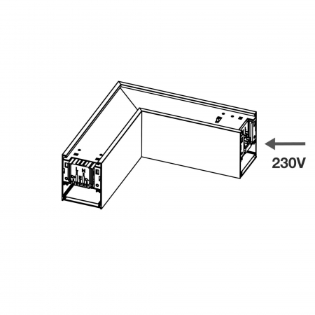 Conector L dreapta SLC Click, negru [2]
