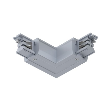 Accesorii ProRail3 - Conector L exterior pentru șină Paulmann ProRail3, 101x101mm, max. 3680W, argintiu