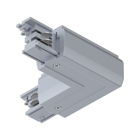 Accesorii ProRail3 - Conector L interior pentru șină Paulmann ProRail3, 101x101mm, max. 3680W, argintiu