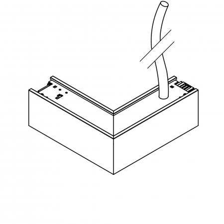 Conector L stânga SLC Click, cu alimentare, negru [3]