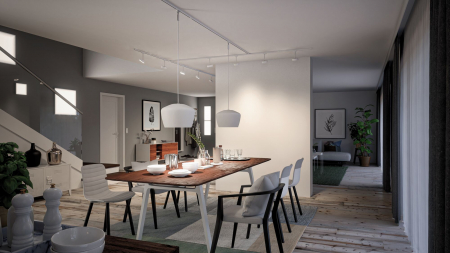 Conector L URail 62x62mm, max. 1000W, alb Signal [2]