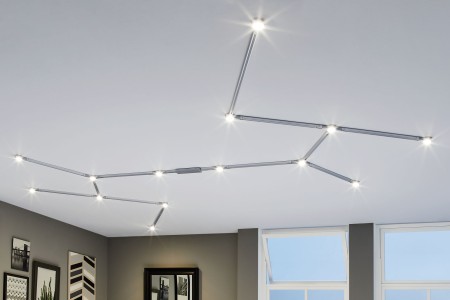 Conector liniar Urail LED 1x5,8W crom mat 230V, metal, cu flux luminos variabil [3]