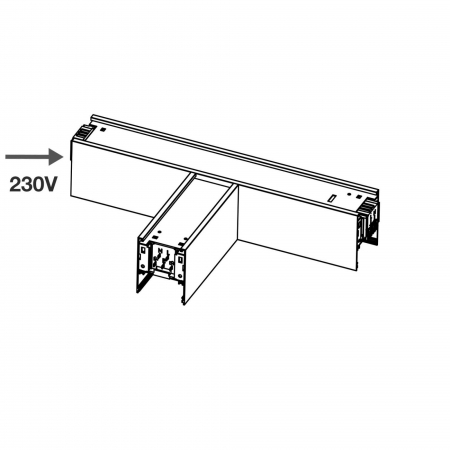 Conector mijloc T pentru profil SLC Click, negru [2]